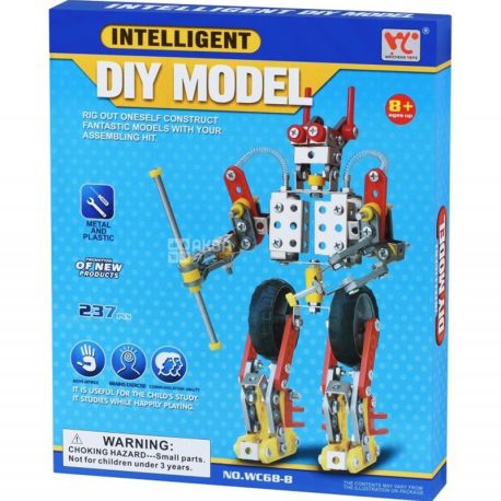 Same Toy Inteligent DIY Model, Конструктор металлический, Робот, 237 деталей, с 8 лет