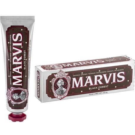 Marvis, Черный лес, 75 мл, Зубная паста, комплексная защита