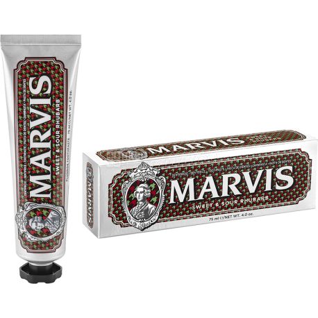 Marvis, Кисло-солодкий ревінь, 75 мл, Зубна паста, комплексна