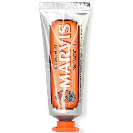 Marvis, 25 мл, Зубная паста, Комплексная защита, Имбирь и мята
