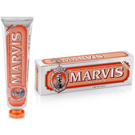 Marvis, 25 мл, Зубная паста, Комплексная защита, Имбирь и мята