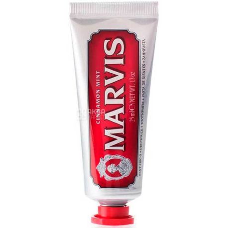 Marvis, 25 мл, Зубна паста, Комплексний захист, Кориця і м'ята