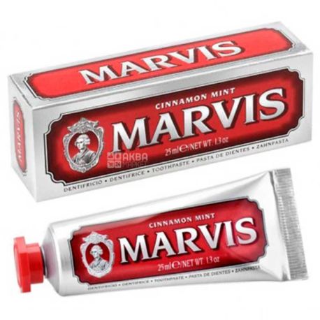 Marvis, 25 мл, Зубна паста, Комплексний захист, Кориця і м'ята