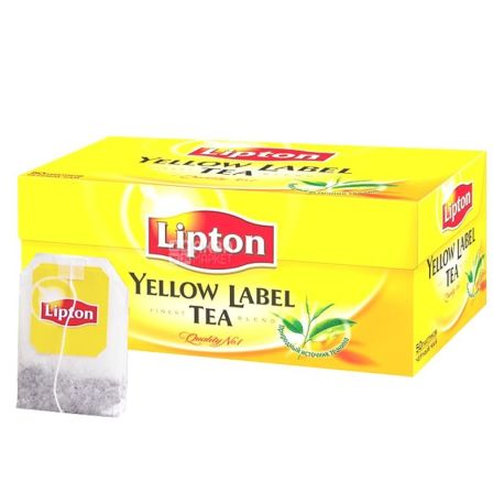 Lipton, Yellow Label, 50 пак., Чай Ліптон, Чорний