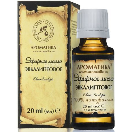 Ароматика, 20 мл, Масло ефірне натуральне, Евкаліптове