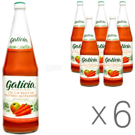 Galicia, Apple-carrot, Pack of 6 1 l each, Direct juice