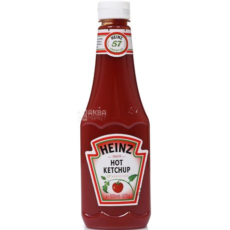 Heinz, Hot ketchup, 500 мл, Кетчуп Хайнц, острый