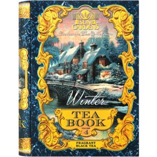 Sun Gardens, Tea Book Winter, Volume 4, 100 г, Чай Сан Гарденс, Книга Зима, Том 4, чорний і зелений з кардамоном