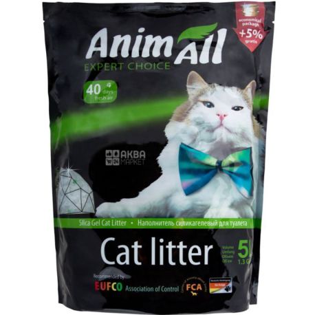 AnimAll, Emerald Green, 2.2 kg, Silica gel cat litter, absorbent, 5 L