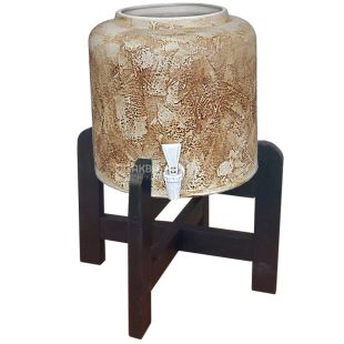 Диспенсер для воды Шамот коричневый, керамический