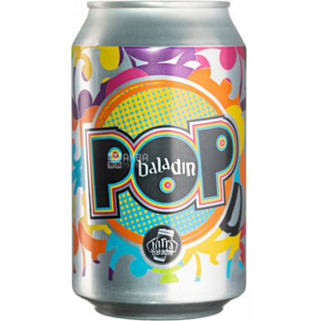 Baladin, Birra Pop, 0,33 л, Бирра Поп, Пиво светлое, крафтовое, ж/б
