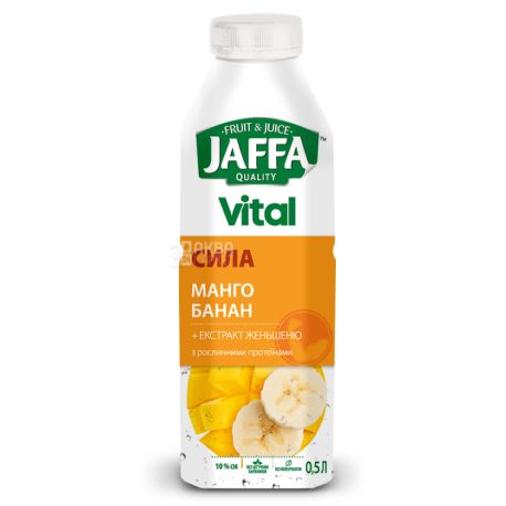 Jaffa Vital Power, 0,5 л, Джаффа, Напій соковий, Манго-Банан з екстрактом женьшеню, ПЕТ