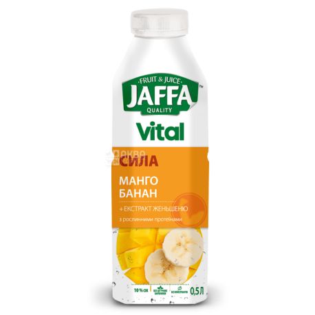 Jaffa Vital Power, 0,5 л, Джаффа, Напиток соковый,  Манго-Банан с экстрактом женьшеня, ПЭТ