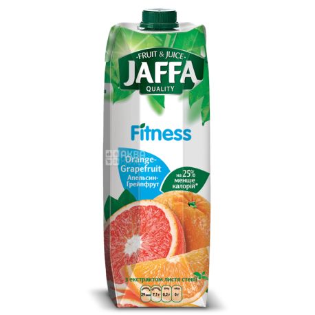 Jaffa, Fitness, Апельсин-грейпфрут, 0.95 л, Джаффа, Нектар натуральний