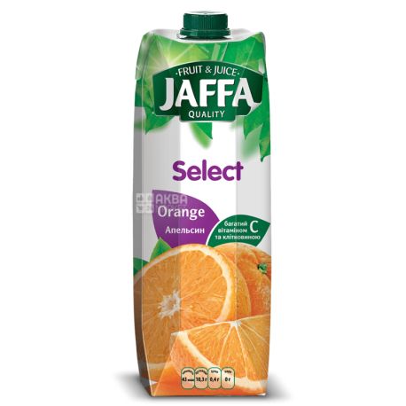 Jaffa, Select, Апельсиновий, 0,95 л, Джаффа, Нектар натуральний