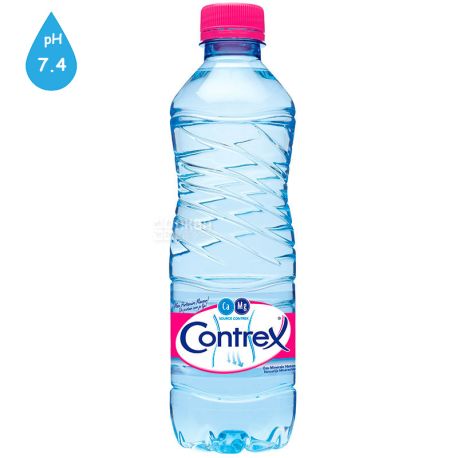 Contrex Mg +, 0.5 L, Contrex, Non-carbonated mineral alkaline water, PET