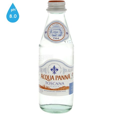 Acqua Panna, 0,25 л, Аква Панна, Вода минеральная негазированная, стекло
