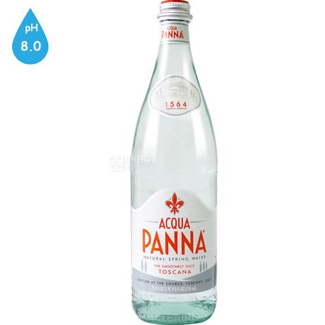 Acqua Panna, 0,75 л, Аква Панна, Вода мінеральна негазована, скло