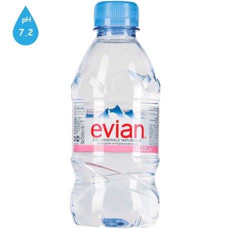 Evian, 0,33 л, Эвиан, Вода негазированная, ПЭТ