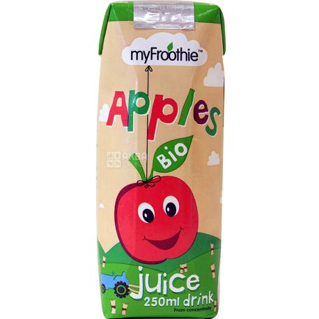 MyFroothie, Apples Bio, 250 мл, Напиток из яблочного сока, органический