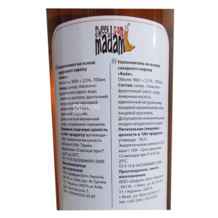 Sweet Madam, Maple, 0,7 л, Сироп Свит Мадам, Кленовый, ПЭТ