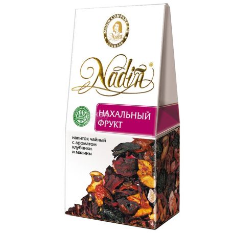 Nadin, Наглый фрукт, 50 г, Чай Надин, фруктовый с ароматом клубники и малины