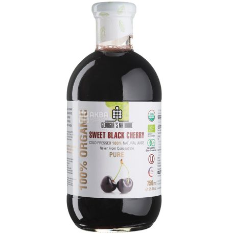 Georgia`s Natural, Sweet black cherry, 750 ml, Black Cherry Juice, Organic