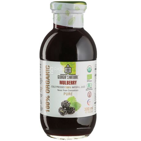 Georgia`s Natural, Mulberry, 300 мл, Сок Шелковица, органический