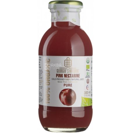 Georgia`s Natural, Pink nectarine, 300 мл, Сок Розовый нектарин, органический