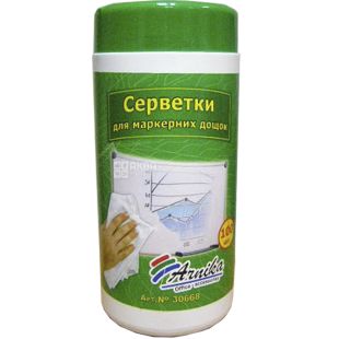 Arnika, 100 шт., Салфетки влажные для маркерных досок Арника