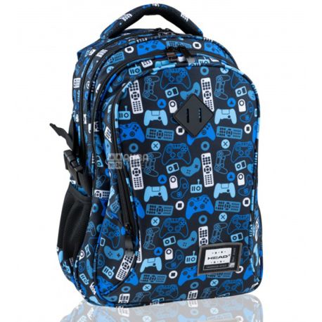 Head HD-506, Школьный рюкзак, синий с принтом