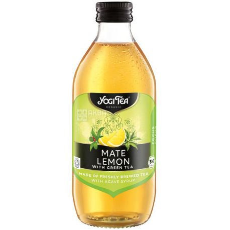 Yogi Tea, Mate Lemon with green tea, 330 мл, Трав'яний напій Мате-Лимон, органічний