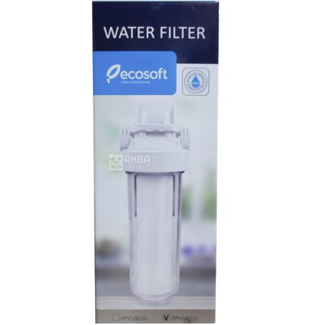 Ecosoft Transparent filter for cold water 5 microns, 3/4