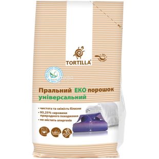 Tortilla, 1,5 кг, Пральний порошок для білих та кольорових речей, органічний, Тортіла