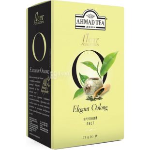Ahmad Tea Oolong Green, 75 г, Чай зеленый Ахмад Ти Оолонг Элегант, крупнолистовой