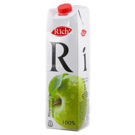 Rich, 1 л, Сок Яблочный Рич, осветлённый