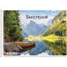 Школярик, 30 аркушів, Альбом для малювання на спіралі, А4, асорті