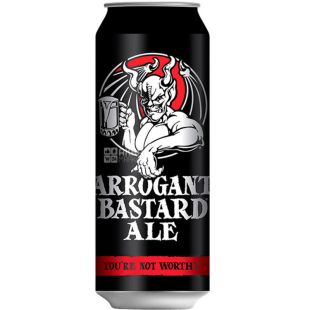 Arrogant Bastard, 0,473 л, Аррогэн Бастерд, Эль крафтовый, крепкий,  ж/б
