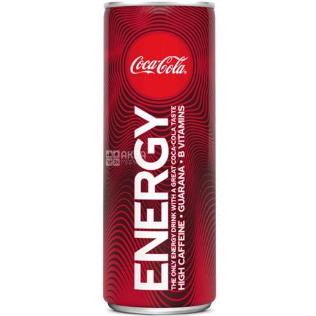Coca-Cola, Energy, 0,25 л, Кока-кола, Напій енергетичний безалкогольний