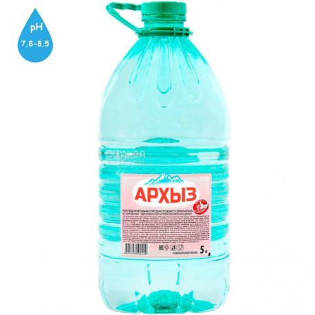 Arkhyz, Non-carbonated mineral water, 5 L, PET, PAT