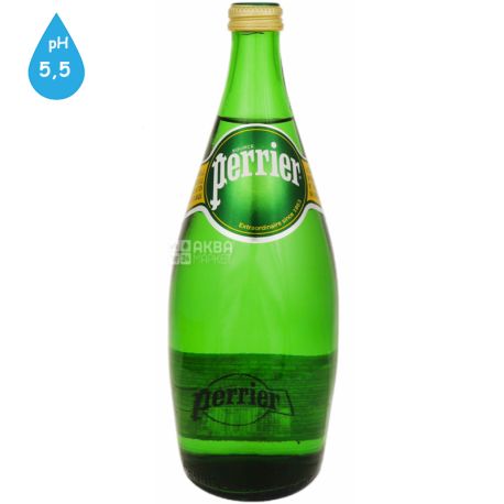 Perrier, 0,75 л, Перье, Вода минеральная газированная, стекло