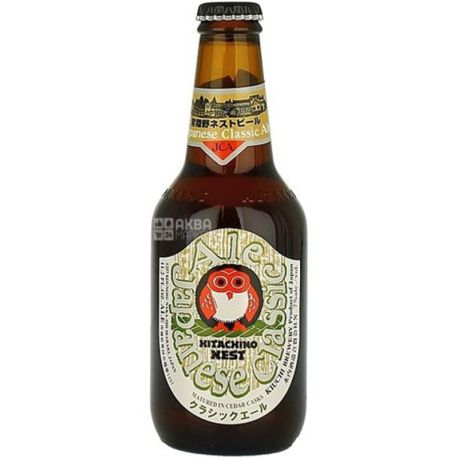Hitachino Japanese Classic Ale, 0,33, Японский Эль, Пиво светлое, стекло