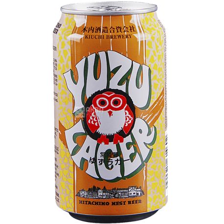 Hitachino Yuzu Lager, 0,35 л, Хітачино Юзу, Пиво фруктове, ж/б