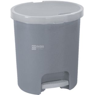 Curver, 25 л, Контейнер для мусора с педалью, пластиковый, серый