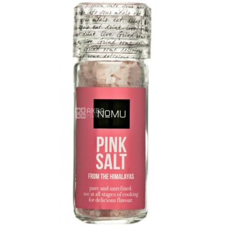 NOMU Pink Salt, 100 г, Соль Гималайская розовая, мельница
