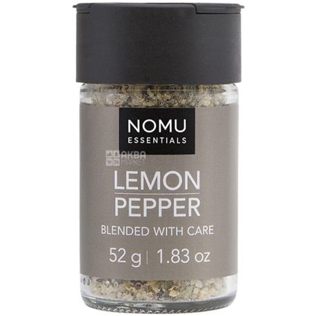 NOMU, Lemon pepper, 52 г, Лимонний перець, суміш спецій, млинок