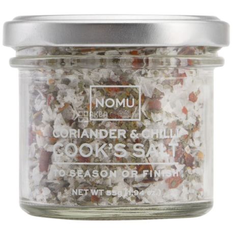 NOMU, Coriander and Chilli, 55 г, Суміш спецій, Коріандр і чилі з сіллю