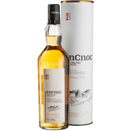 An Cnoc 12yo, 0,7 л, Віскі односолодовий, витриманий