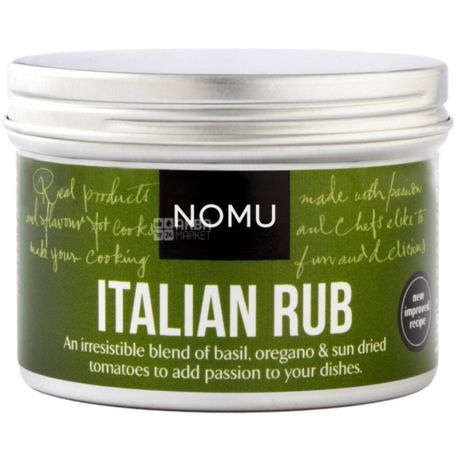 NOMU, Italian Rub, 50 г, Суміш італійських спецій