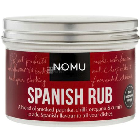 NOMU, Spanish Rub, 60 г, Суміш овочів і спецій, універсальна